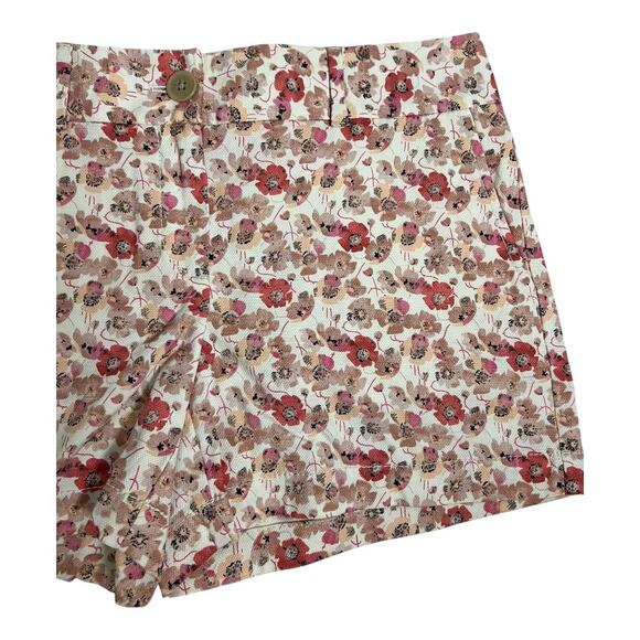 Ann Taylor Loft Shorts Floral Pink 2 Preppy - Picture 3 of 7